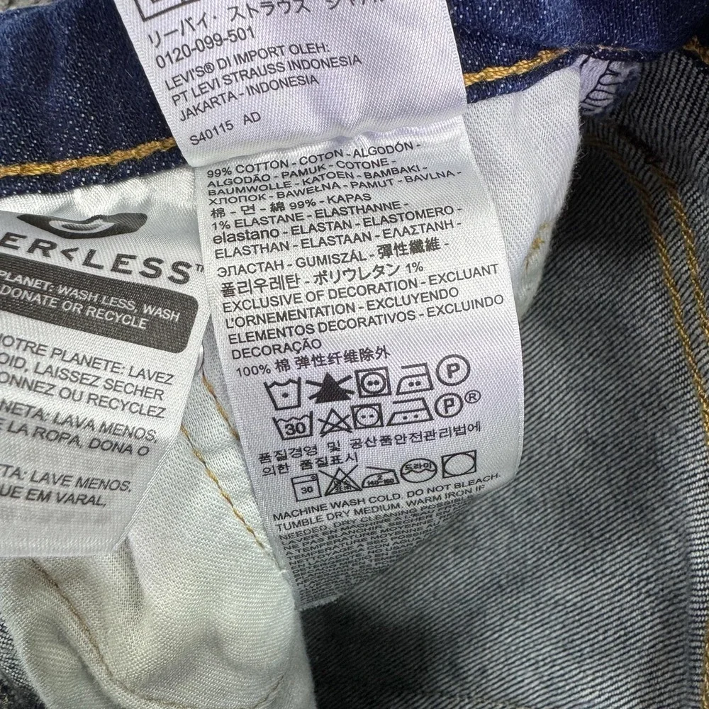 Levis 511 Jeans Mens 28x30 Blue Slim Denim Medium Wash Stretch Casual Logo
